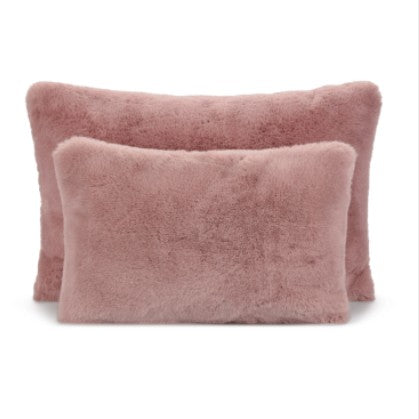 Faux Fur Dusky Pink Cushions