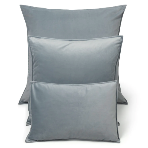 Dusky Blue Velvet Cushions by Chalk