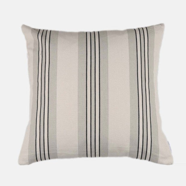 French Stripe Black Cushion