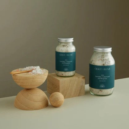 Grace and Blume Bath Salts - Lavender Cedarwood and Bergramot
