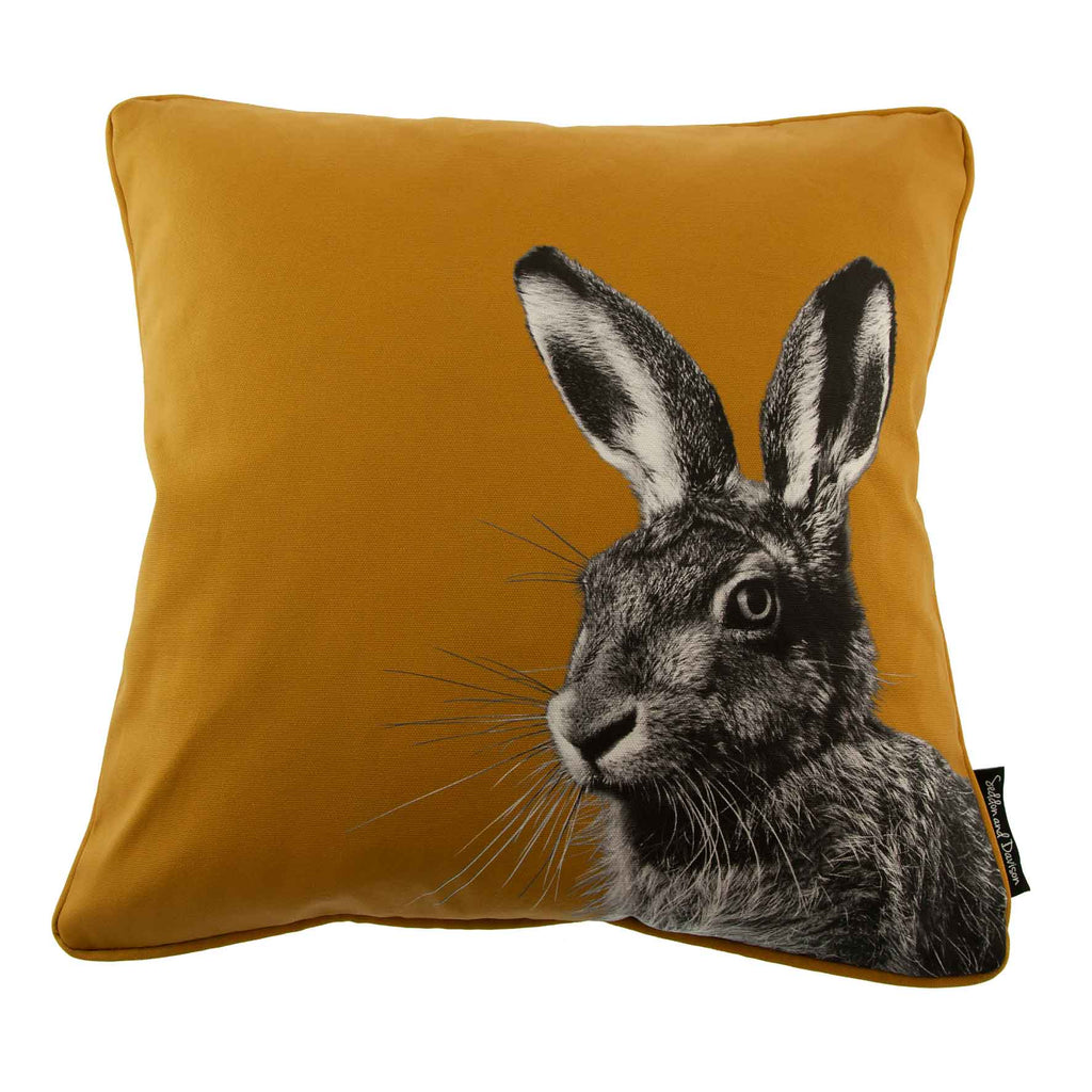 Hare Cushion - Ochre