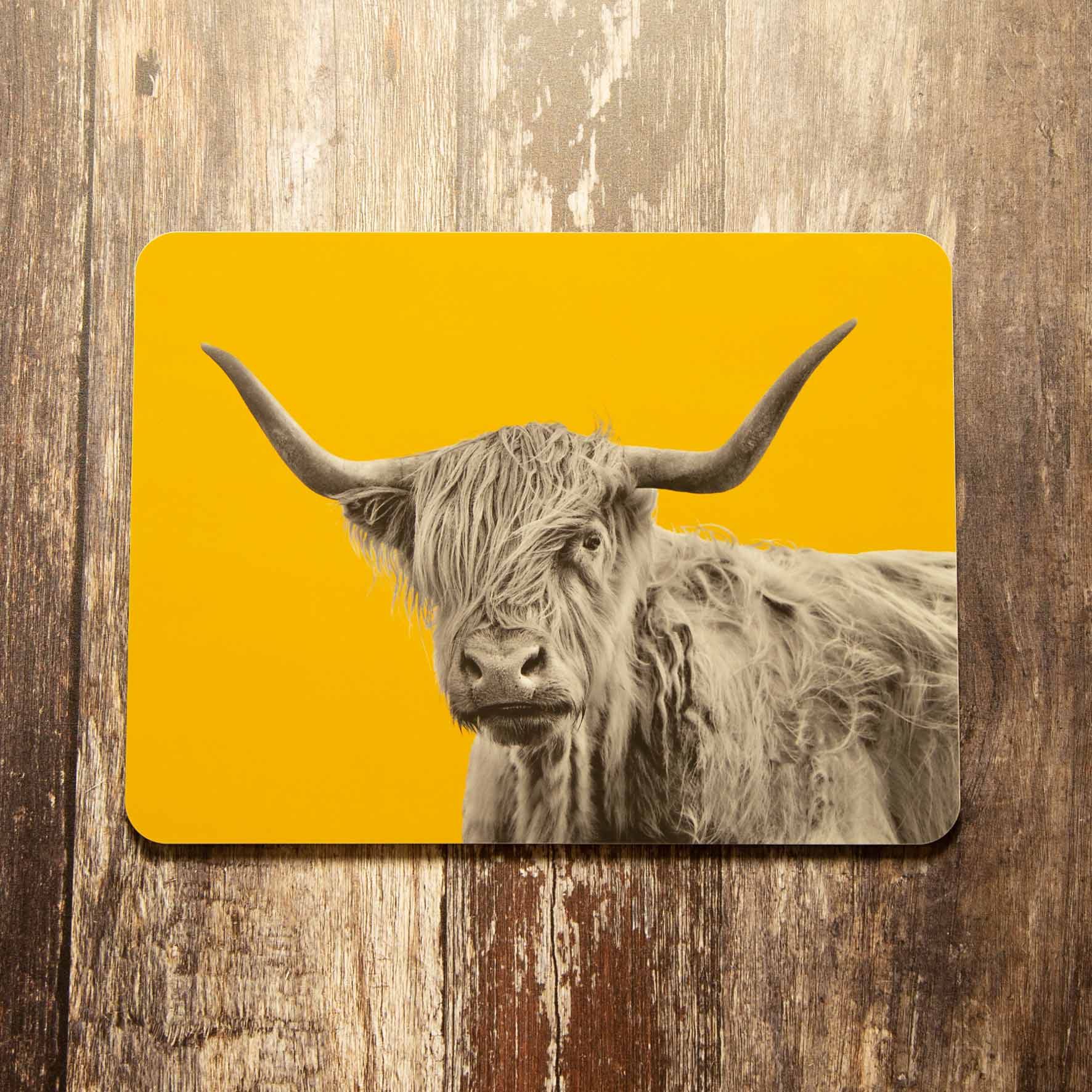 Highland Cow Placemat - Mustard