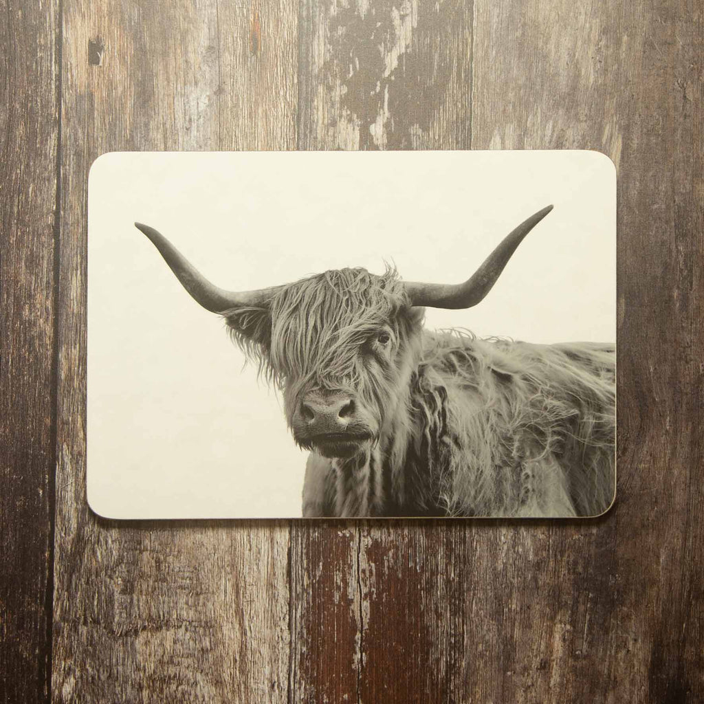 Highland Cow Placemat - White