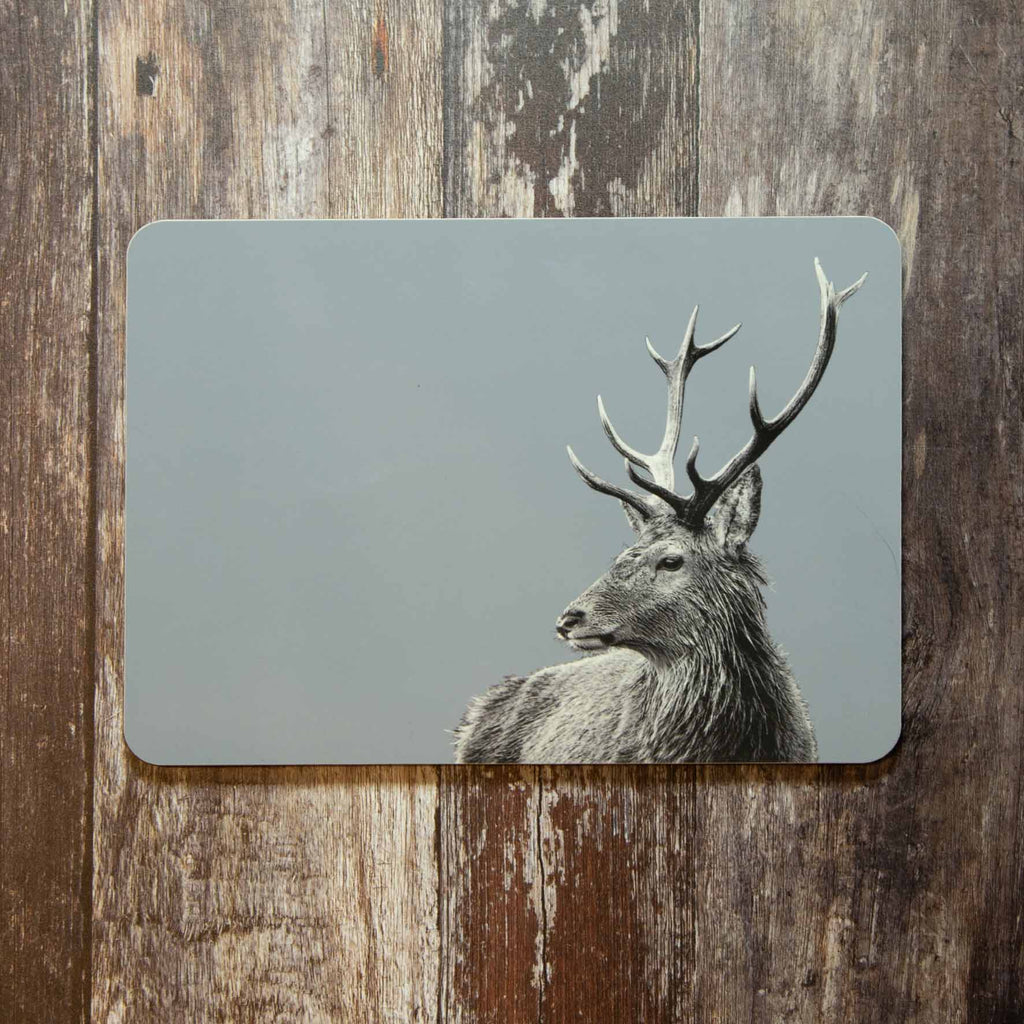 Highland Stag Placemat - Blue Grey