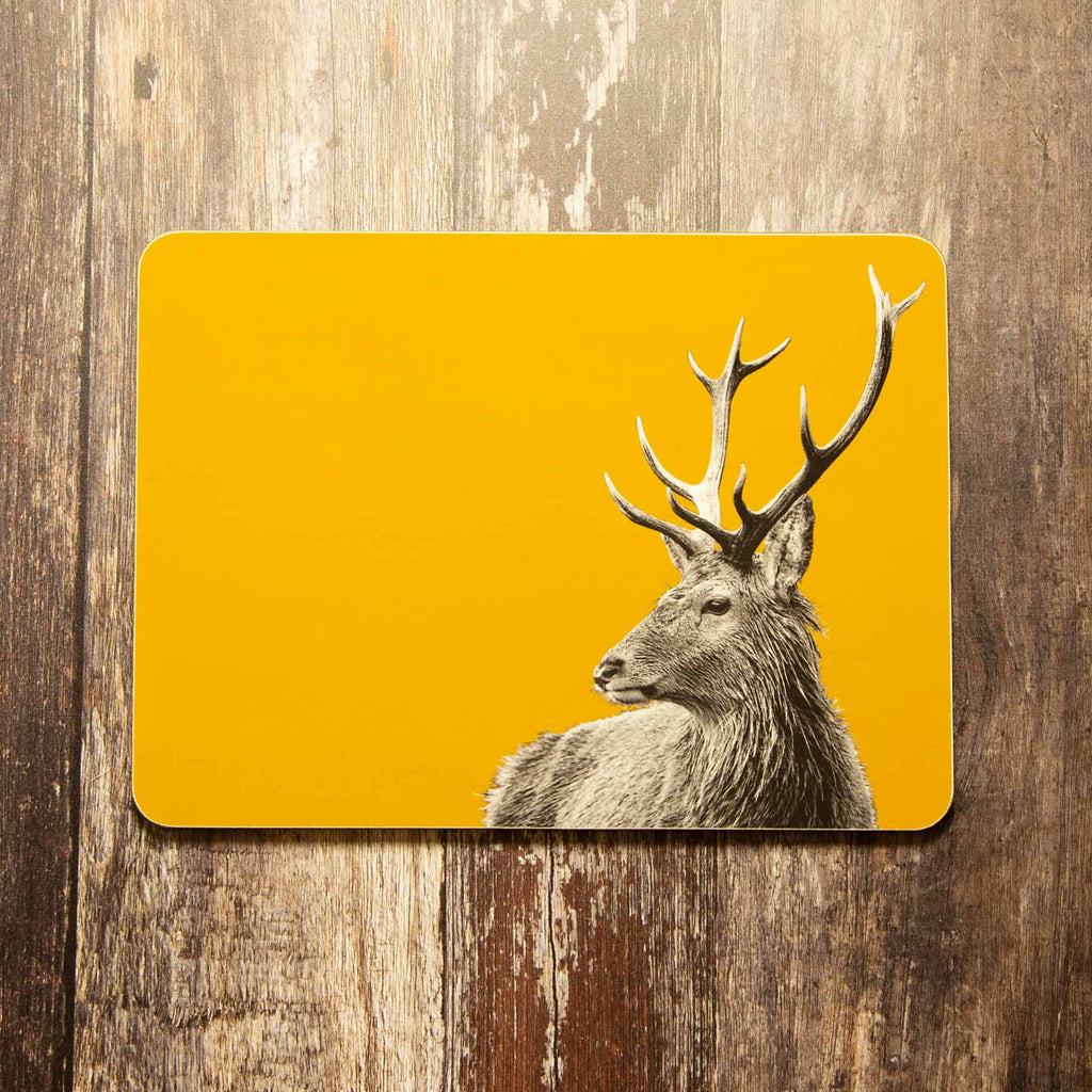 Highland Stag Placemat - Mustard