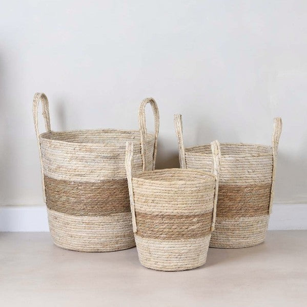 Langcao Natural Coloured Baskets