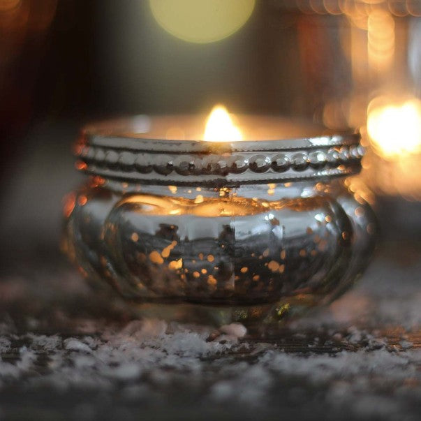 Mercury Glass Tea Light Holder