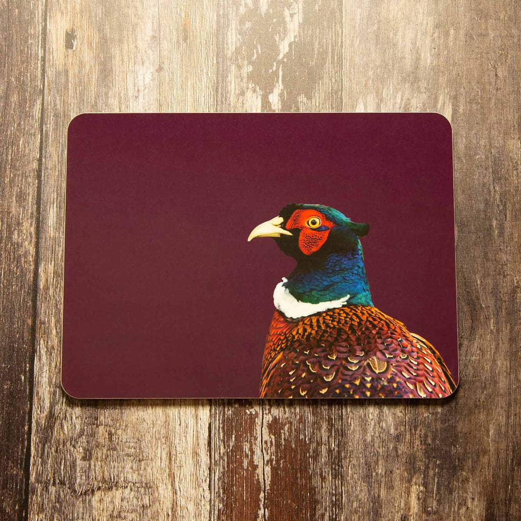 Pheasant Colour Placemat - Mulberry