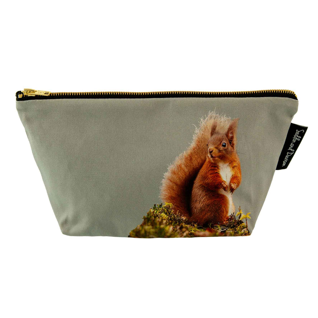 Red Squirrel Wash Bag - Sage Grey
