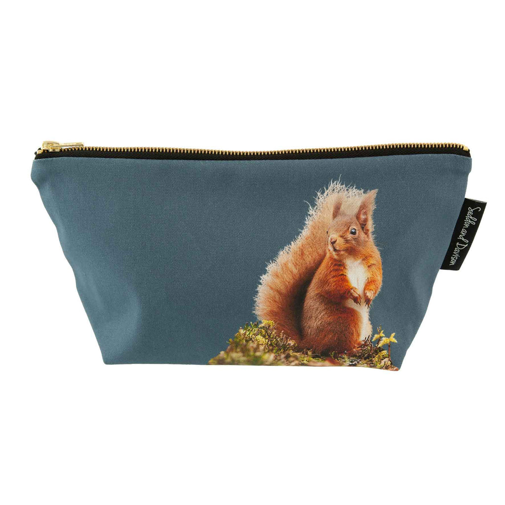 Red Squirrel Wash Bag - Steel Blue