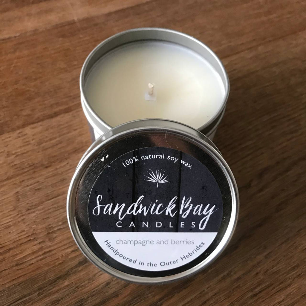 Sandwick Bay Candles - Champagne and Berries Small Tin