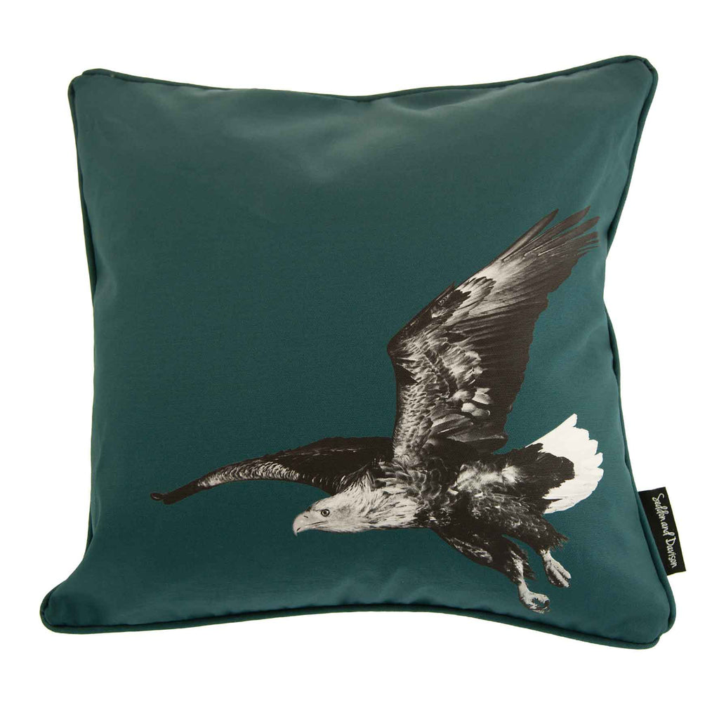 Sea Eagle Cushion - Teal Green