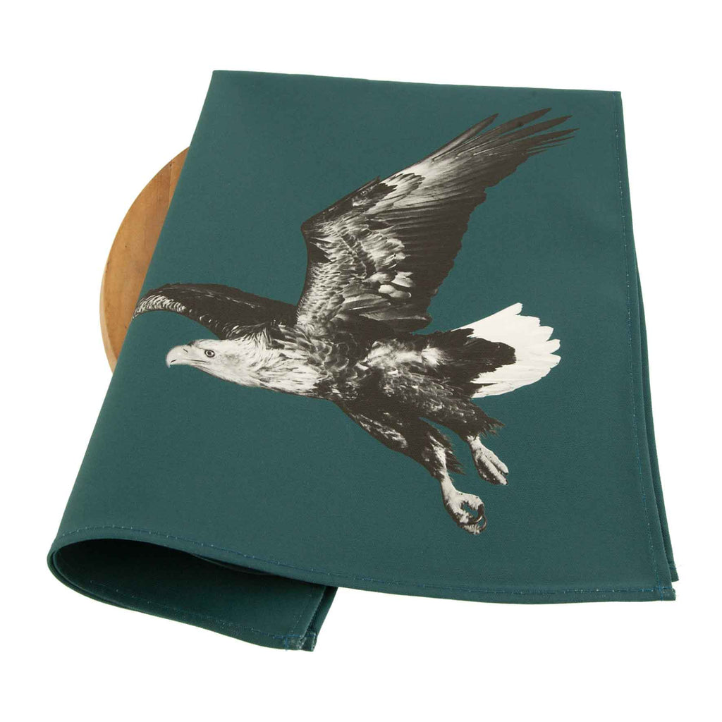 Sea Eagle Tea Towel - Teal Green