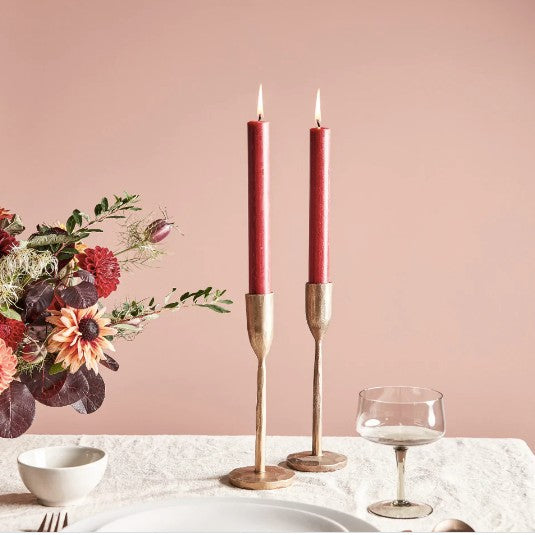 St Eval Dinner Candles - Red