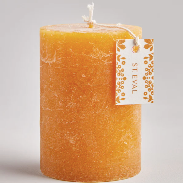 St Eval Scented Pillar Candle - Amber