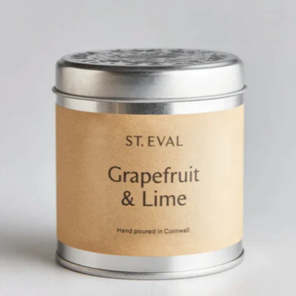 St Eval Scented Tin Candle - Grapefruit and Lime