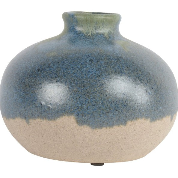 Stem Vase Blue Green Dipped