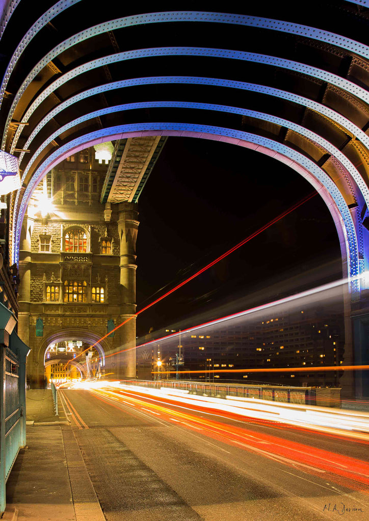 Tower Bridge, London - Light Trails - Photography - Print