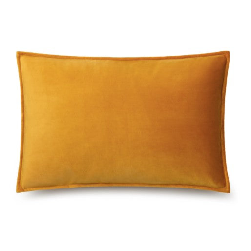 velvet cushion - mustard - oblong