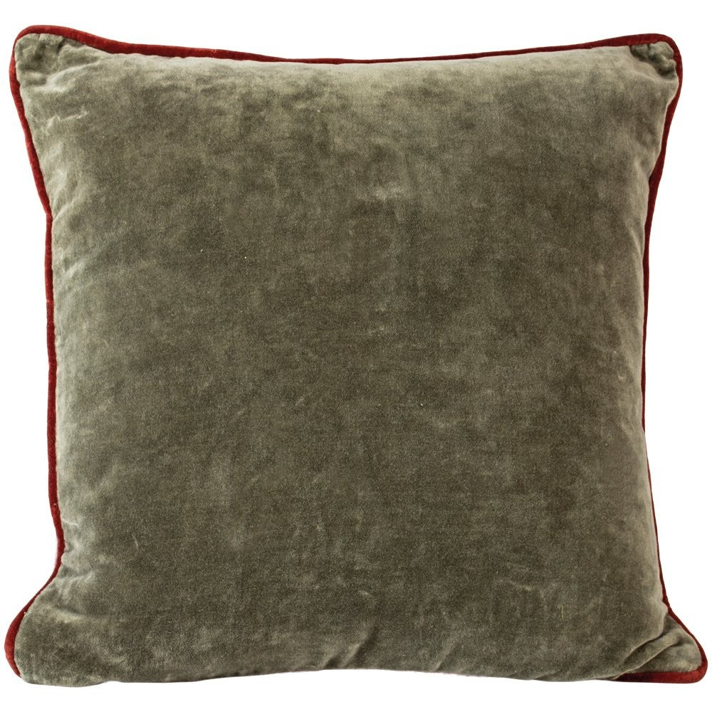 velvet cushion peonia reverse side